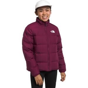 NWT THE NORTH FACE unisex Teen Reversible North Down Jacket, Boysenberry, Small